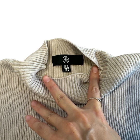 Asos Mock Neck Knit Bodycon Size US 4 - Picture 3 of 3